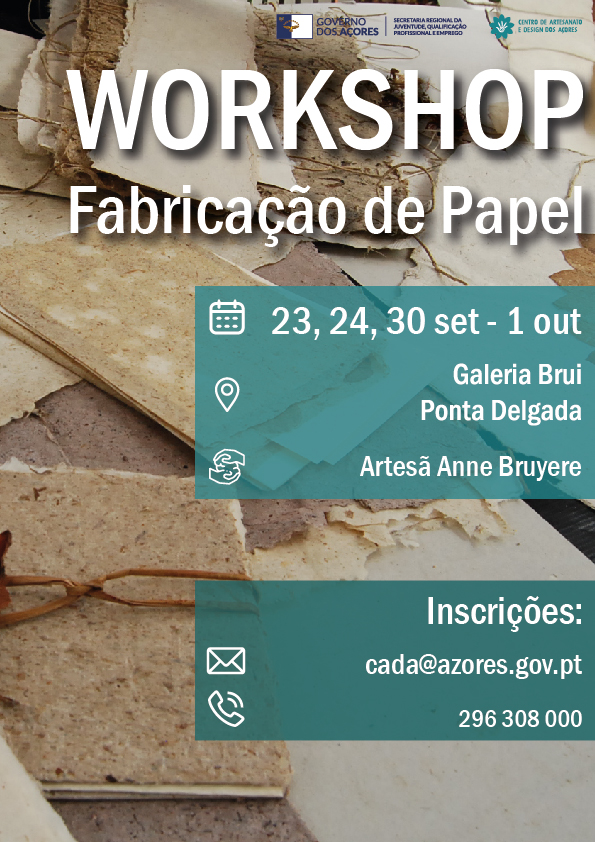 Workshop Iniciação à Fabricação do papel - São Miguel Cartaz-01